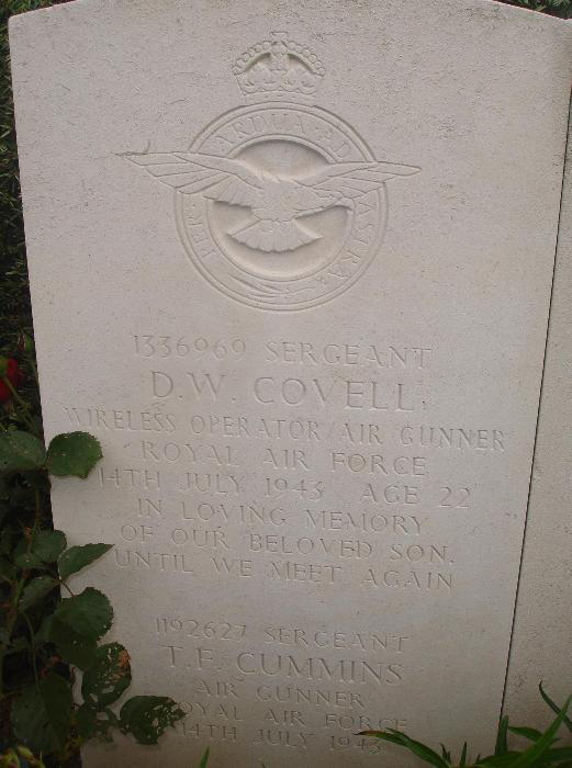 D. W. Covell 13369639 and T.F. Cummins 1192627