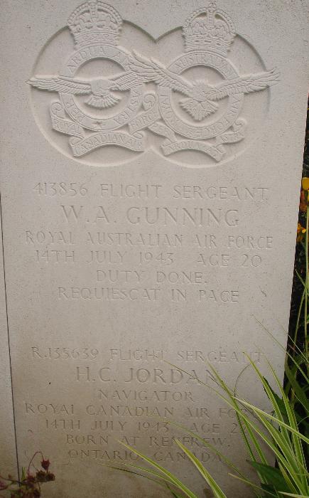 W.A. Gunning 413856 H.C. Jordan R135639 